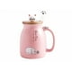 thumbnail image 4 of Taza De Café De Cerámica Con Bonita Tapa Cuchara De Gato Xtellar rosa, 4 of 4