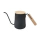 thumbnail image 1 of Hervidor de café de cuello de cisne con asa, pico largo y estrecho, portátil, para verter café 350 ml negro, 1 of 9