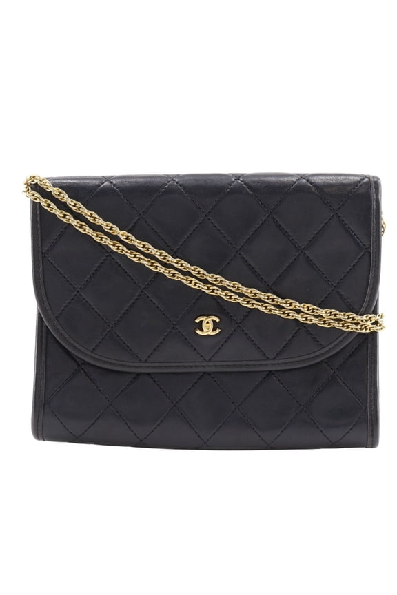 Pre-Owned CHANEL Matelasse Mini/AGNEAU TANNE Shoulder Bag Chain Pochette C00060... (Good)
