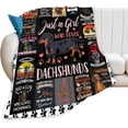 thumbnail image 2 of Dachshund Throw Blanket Dachshund Dog Pattern Blanket Super Soft Cozy Blanket Gifts for Women Men Dachshund Dog Lovers Warm Plush Fleece Blanket Home Decor for Couch Bed Chair Living Room 60"X50", 2 of 5