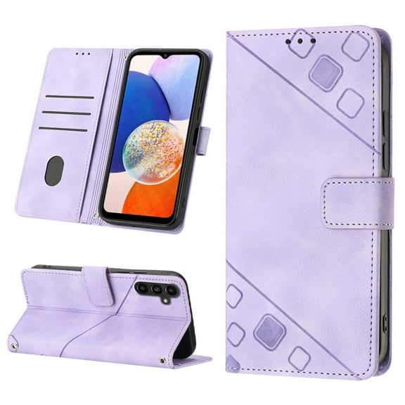 Tarise Phone Case for Samsung Galaxy A54 5G Case, Premium PU Leather Card Holder Wrist Strap Magnetic Closure Flip Stand Function TPU Interior Book Cover for Samsung A54 5G Wallet Case, Purple