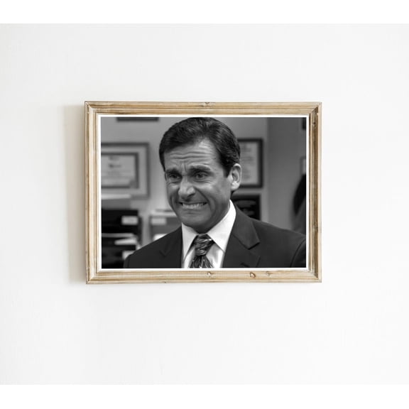 Michael Scott, The Office Tv Show, Movie Wall Art, Black And White, Retro Wall Art, Vintage Movie, Wall Art UNFRAMED