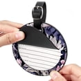 thumbnail image 2 of Lnk plants Set of 2pcs PU Leather Round Suitcase Tags with Privacy Cover and Name ID Tag - Ideal for Travel Luggage, Handbags, Backpacks, School Bags, 2 of 6