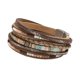 thumbnail image 2 of Pulsera de envoltura de cuero PU para mujeres Bohemio joyas decorativas decorativas regalo pulsera de capas múltiples pulsera de capas múltiples Caqui, 2 of 8