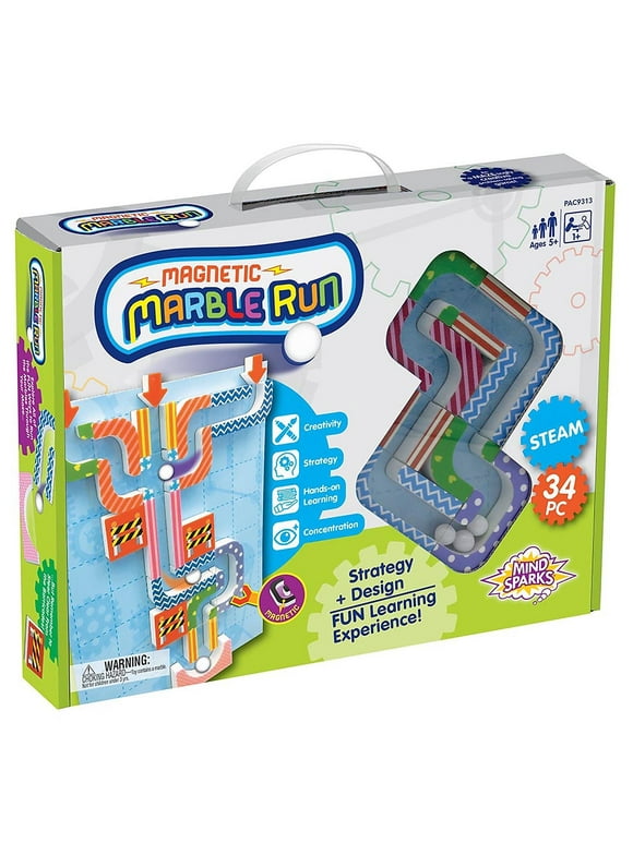 Mind Sparks Magnetic Marble Run, 34 Pieces