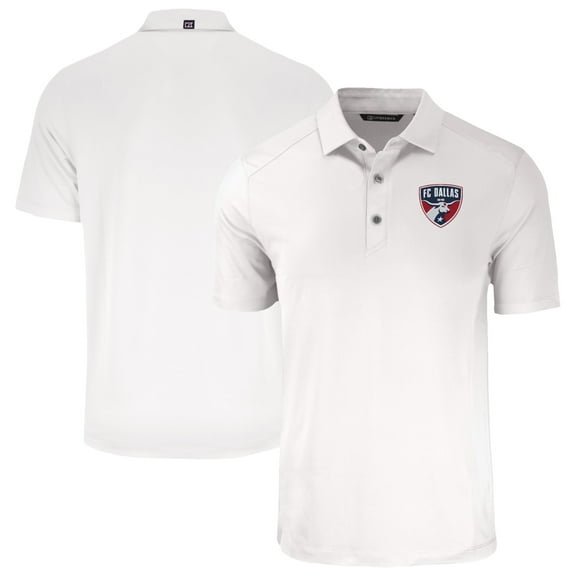 Men's-Cutter & Buck  White FC Dallas Big & Tall Forge Eco Stretch Recycled Polo