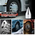thumbnail image 5 of 33mm x 4 1/4" Chromed Spike Lug Nuts Covers Thread-On,ABS Chrome Plastic Caps Pointed Screw On Lug Nut Cover for Semi Trucks, Pack of 40 PCS, 5 of 7