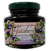 Angle View: Wild Huckleberry Champagne Jelly 5 oz, Made in USA