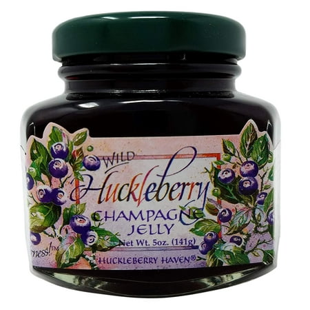 Wild Huckleberry Champagne Jelly 5 oz, Made in USA