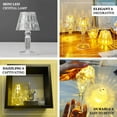 thumbnail image 4 of Efavormart 6 Pack | 4.5" Warm White Clear Crystal Mini Acrylic LED Desk Lamps, Decorative Accent Night Lights, 4 of 11