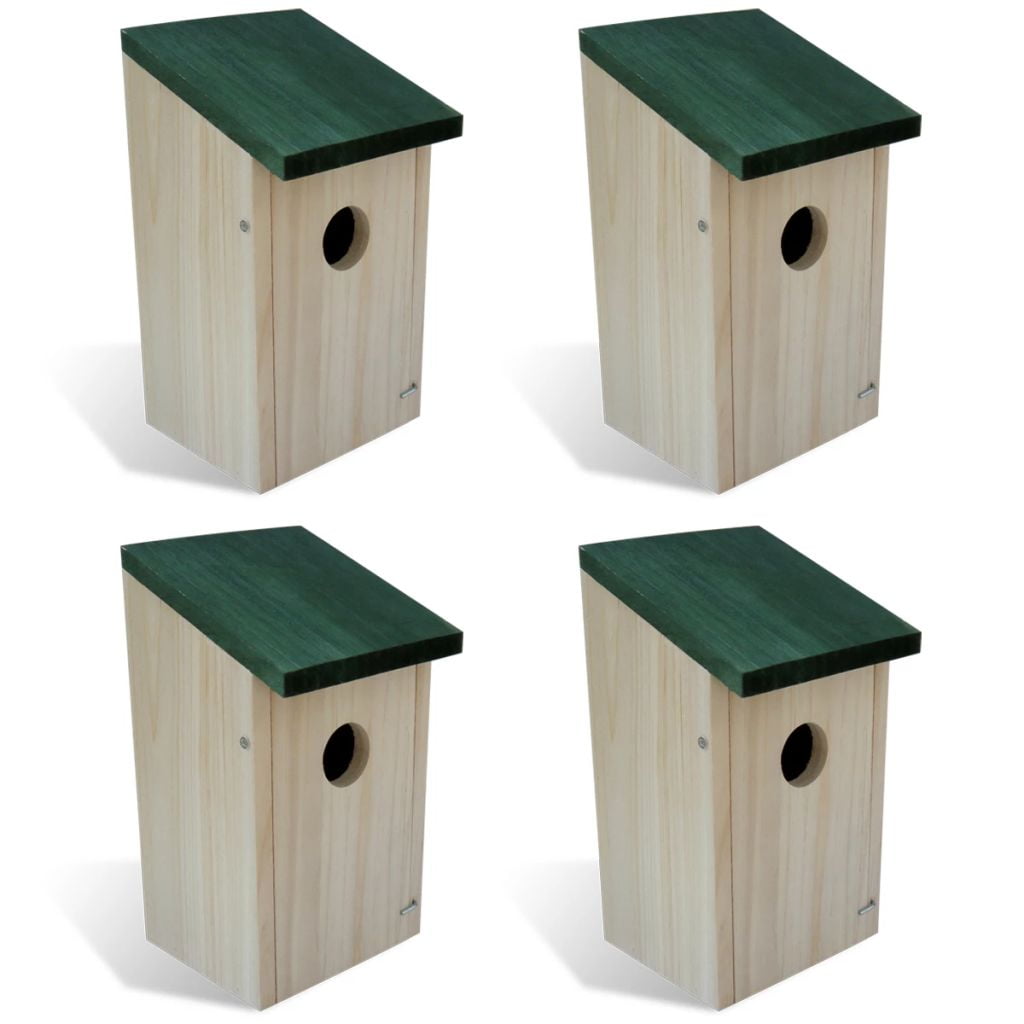 Kepooman 4pcs Bird Feeder House for Balcony, Beige Kepooman 4pcs Bird Feeder House for Balcony, Beige