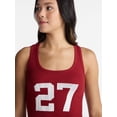 thumbnail image 4 of No Boundaries Ribbed Graphic Game-Day Tank Top, Women's and Women's Plus Sizes XXS-4X, 4 of 5