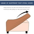 thumbnail image 6 of Printed Storage Ottoman Slipcover, Stretch Stool Cover Footrest Sofa Slipcovers Rectangle Footstool Protector Covers 24-25.6in, 6 of 7