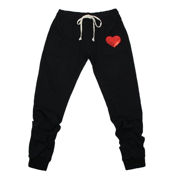 Sequin Heart Everyday Mom Joggers