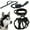Black, variant on 908 Tactical 3-Handled Large Dog Training Chest and Back Set with Collar and Leash, Without Battery