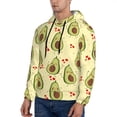 thumbnail image 3 of Uemuo Avocados And Hearts Pattern Men's Hoodie - Casual Pullover Hoodie with Kangaroo Pocket, Stylish Hooded Sweatshirt for Everyday Wear-3X-Large, 3 of 7