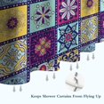 thumbnail image 6 of Multicolor Ethnic Geometric Patchwork Pattern Shower Curtain 72"x84" ,Bathroom Decorative Shower Curtains Set with 12 Hooks,Modern Waterproof Washable Shower Curtain, 6 of 6