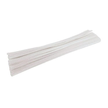 White Chenille Stem Pipe Cleaners, Pack of 100, Arts & Crafts, Decorating, STEM, Single Color, Activities for Kids, Crafting, Straw Cleaner, DIY