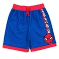 thumbnail image 6 of Marvel Spider-Man Big Boys' Athletic Mesh Tank Top and Shorts Set Spider Man Blue Red, 6 of 7