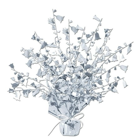 Club Pack of 12 Silver Foil Spray Wedding Bells Gleam 'N Burst Centerpiece Party Decorations 15"
