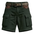 thumbnail image 2 of Cargo Shorts Men Textured Lightweight Performance Hiking Cargo Shorts Summer Relaxed Running Outdoor Shorts, 2 of 5