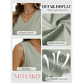 thumbnail image 4 of MOYIKO Tank Tops for Women Eyelet V Neck Trendy Sleeveless Tops Dressy Casual Flowy Summer Shirts Loose Fit, 4 of 7