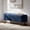 Navy, variant on 50.5" Velvet Storage Bench with Gold Legs, Modern End of Bed Bedroom Benches, Upholstered Flip Top Window Ottoman Footstool & Footrest for Entryway & Living Room, Mustard
