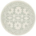 thumbnail image 2 of SAFAVIEH Bella Aliya Geometric Bordered Wool Area Rug, Grey/Ivory, 5' x 5' Round, 2 of 6