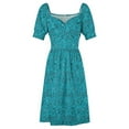 thumbnail image 4 of Cartoon Microbes - Teal Sleeveless Dress Evening gown, 4 of 6