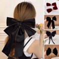 thumbnail image 2 of enjoywould Ribbon Tassel Non-Slip Spring Clip Big Velvet Bow Decor Girl Hair Clip Hair Accessories, 2 of 6