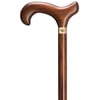 Men's Hardwood Cane w/ Derby Handle Scorched-Cherry Stained-9-5889-00