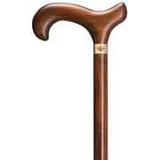 Men's Hardwood Cane w/ Derby Handle Scorched-Cherry Stained-9-5889-00