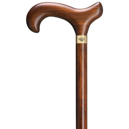 Men's Hardwood Cane w/ Derby Handle Scorched-Cherry Stained-9-5889-00