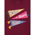 thumbnail image 2 of Wonder Nation Girls Embellished Tee with Long Sleeves, Sizes 4-18 & Plus, 2 of 3