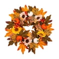 thumbnail image 3 of Halloween Sale Clearance!Fall Decorations for Home, Artificial Fall Wreath Sunflower Maple Leaf Pumpkin Wreath For Thanksgiving Decor, 3 of 7