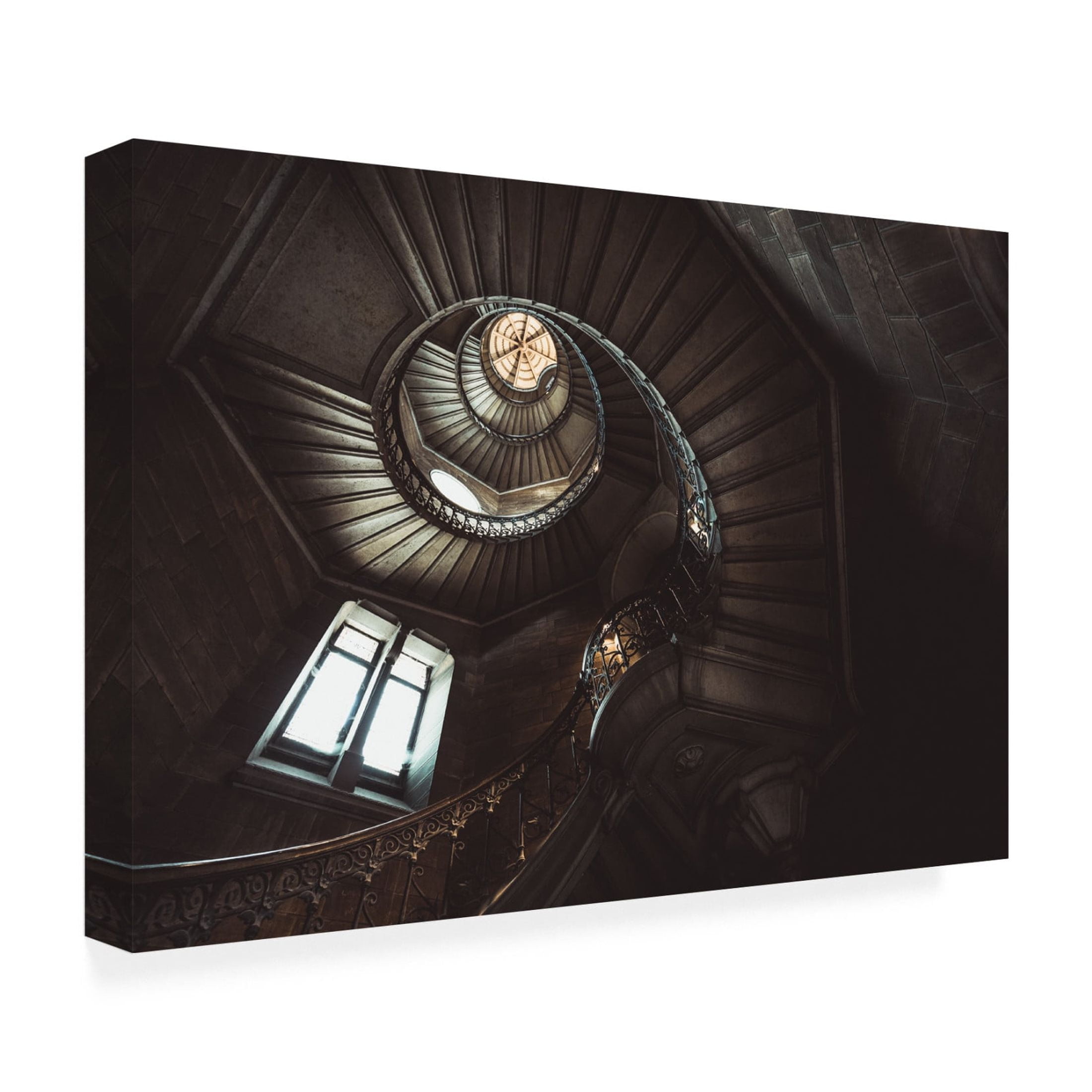 Canvas Wall Art - Ronan Siri 'FibonacciS Tower' Wall Art for Living Room, Bedroom, or Office D?cor by Trademark Fine Art - 32 x 22 Inches