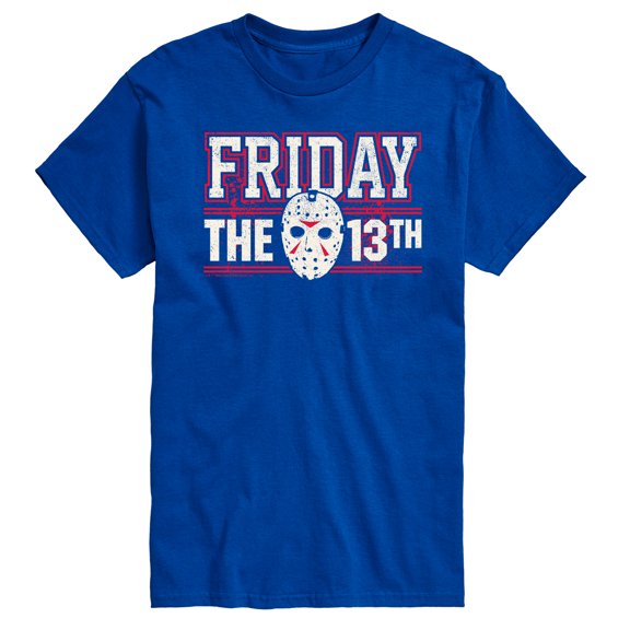 Friday The 13Th - Collegiate Jason Mask - Men's Short Sleeve Graphic T-Shirt