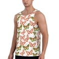 thumbnail image 2 of Uemuo butterfly Pattern Men's Muscle Shirts Sleeveless Dry Fit Gym Workout Tank Top Lightweight Sports Tank Top Beach Tank Top, Loose-fit Sleeveless Shirt-3X-Large, 2 of 7