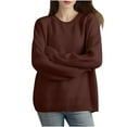 thumbnail image 2 of Ounisa Sweaters Fall 2025 Trendy Casual Crewneck Long Sleeve Cozy Knit Pullover Sweater Tops Winter Clothing, 2 of 6