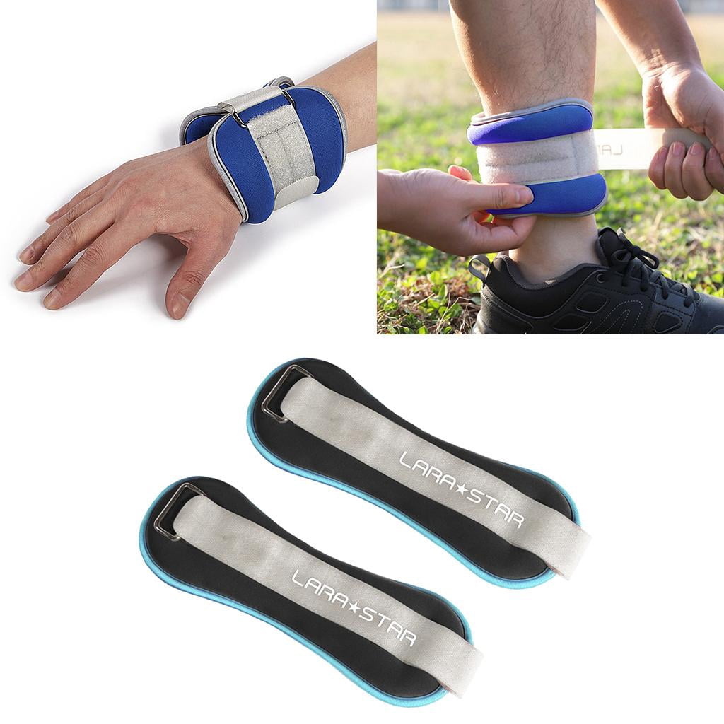funtasica Ankle Wrist Weights Arm Leg Muscle Building Fitness Exercise for Weight Lifting - Black