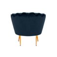 thumbnail image 3 of Heavenly Collection Glam Velvet Accent Chair, Blue Upholstered Chair with Gold Metal Legs, Modern Luxury Seating for Living Room or Bedroom, 3 of 8