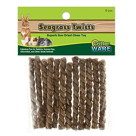 - (4 pack) Ware Seagrass Twists Small Animal Chew Toy, 7