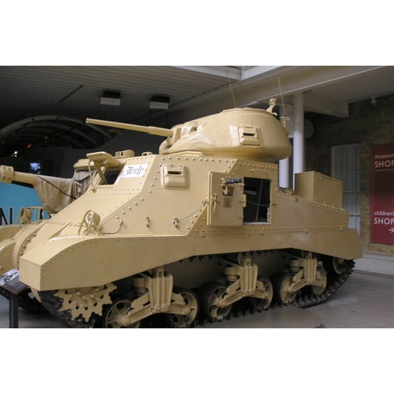 24x36 gallery poster, General Bernard Montgomery's Grant command tank, on display at the Imperial War Museum in London