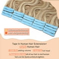 thumbnail image 4 of SEGO Curly Tape in Hair Extensions 100% Real Remy Human Hair Long Silky Thick Hair Gold Hair Acessories Black/Blonde/Gray/White Hair, 4 of 8