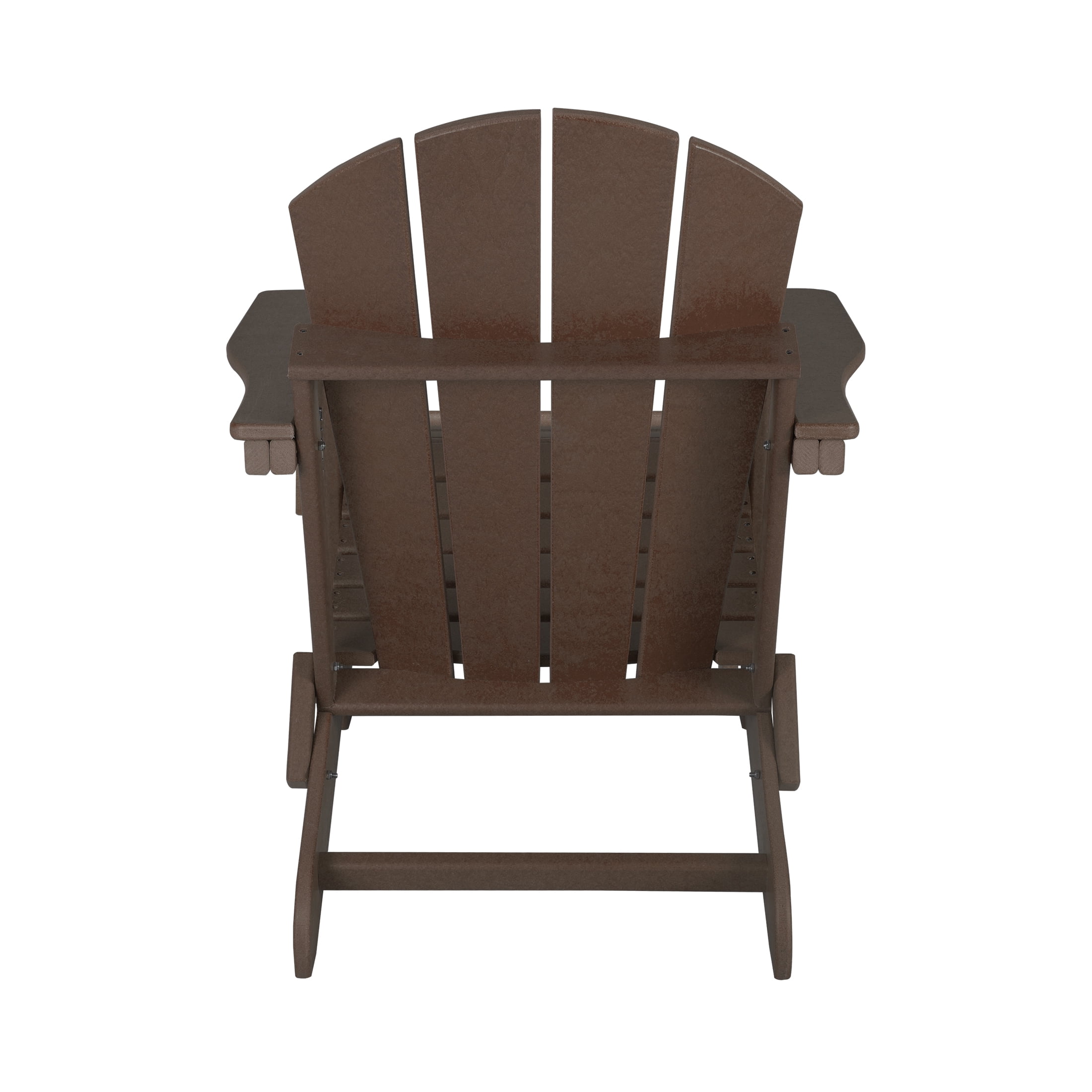 Westin Outdoor 2-Piece Set Plastic Adirondack Chair with Ottoman Footrest Included, Dark Brown