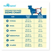 Paw Inspired 32ct Disposable Dog Diapers Female X-Small | Puppy, Doggie, Cat Diapers |Diapers for Dogs in Heat Period, Diapers that Stay on Bulk, Senior, Excitable Urination, or Incontinence