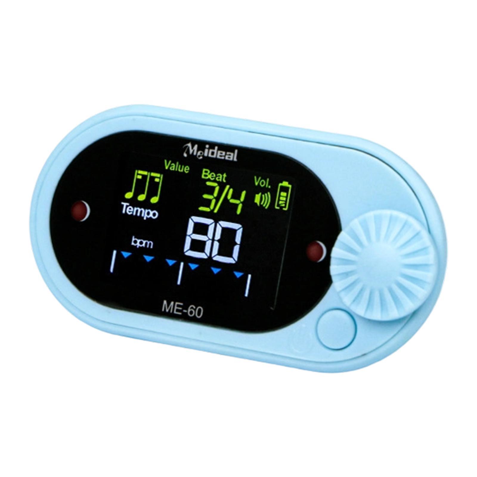 Electronic Metronome Digital Tone Generator LCD Display Compact PP Material for Piano Guitar Musicians