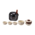 thumbnail image 3 of Juego de té de viaje de cerámica, regalo para amantes del té, tetera de kung fu con bolsa de almacenamiento. Juego de cuatro tazas de té, 3 of 9