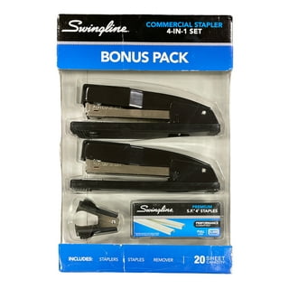 Swingline® Commercial Desk Stapler Value Pack, 20 Sheet Stapler, S.F.® 4®  Premium Staples, Staple Remover