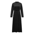 thumbnail image 3 of MELDVDIB Dresses for Women Velvet Turtleneck Long Sleeve Slim Spring Fall Long Dress Fashion Casual Solid Color Outfits, 3 of 6